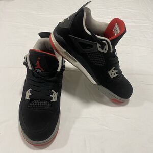 Nike Air Jordan 4 Retro Bred  Sneakers Trainers 308497-089 Size 6.5 Y